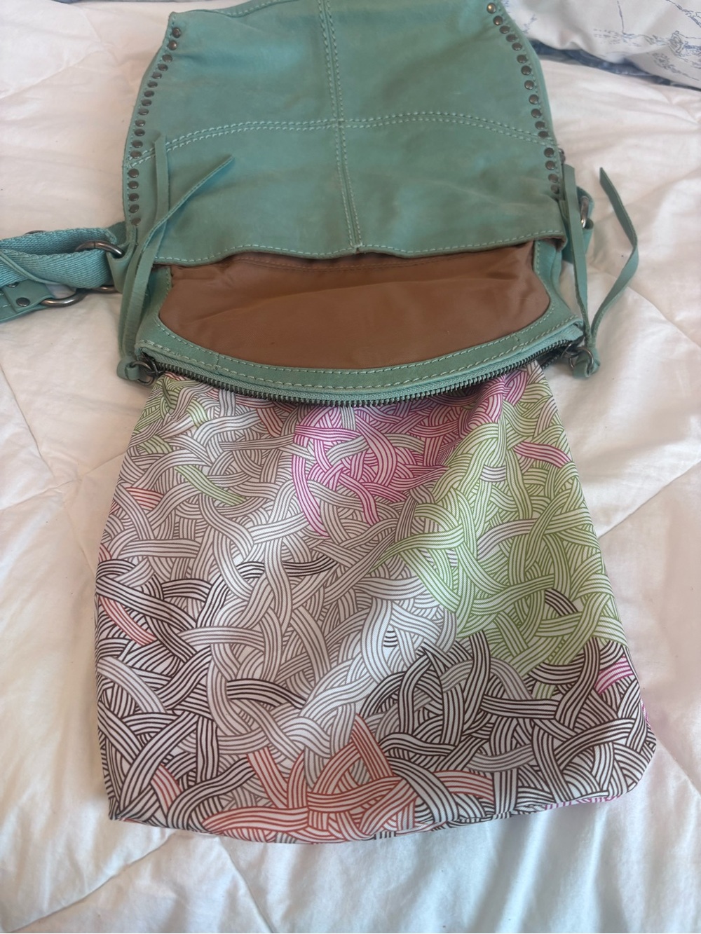The Sak Mint Green Leather Crossbody with Tassel and Stud Accents - Picture 12 of 16